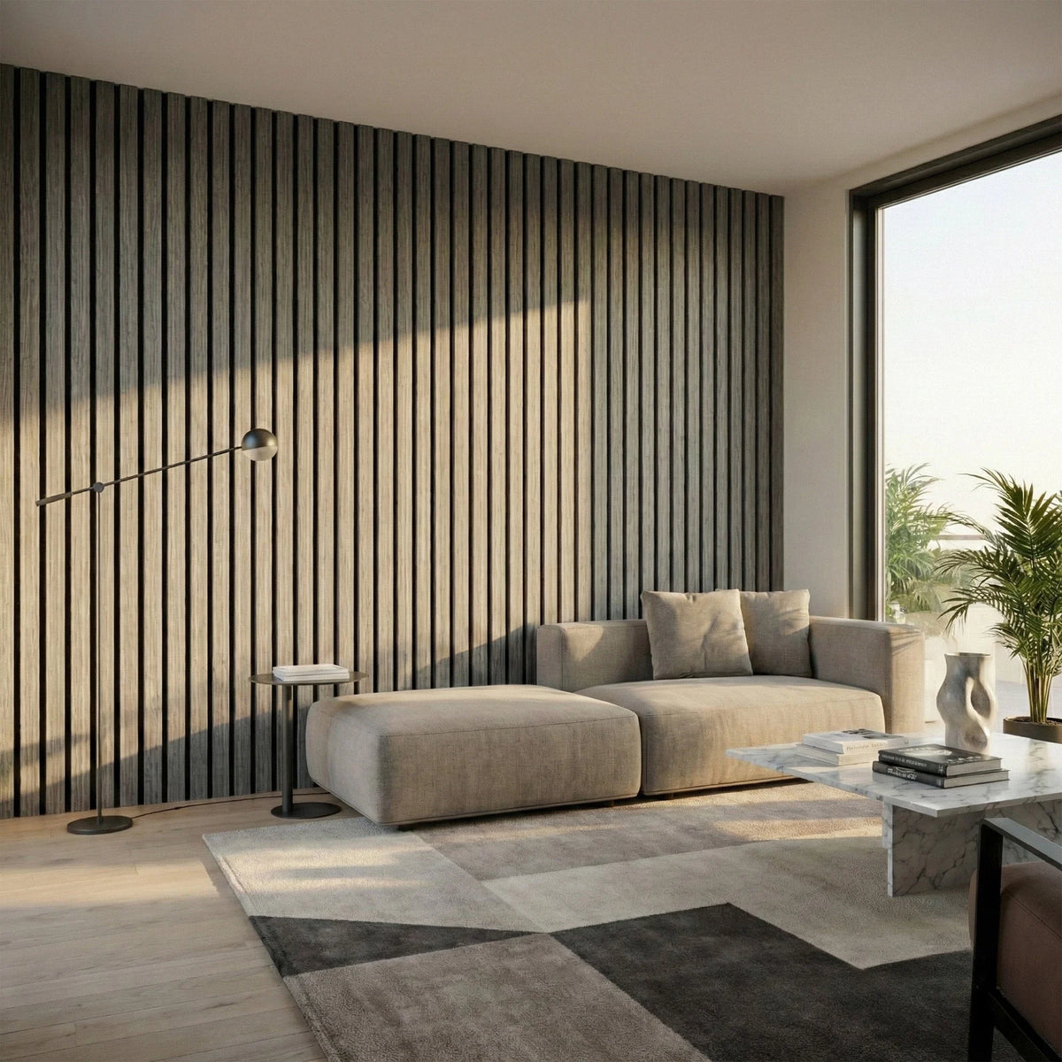 Ravndal - Wide Slat Three-Sided Acoustic Wall Panels (Set Of 2) | Aspin Collins