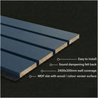 Brenna - Wide Slat Colour Acoustic Wall Panels (Set of 2) | Aspin Collins