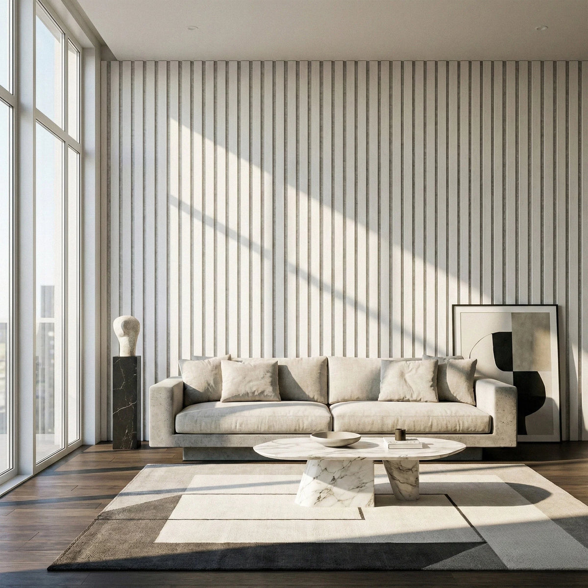 Brenna - Wide Slat Colour Acoustic Wall Panels (Set of 2) | Aspin Collins