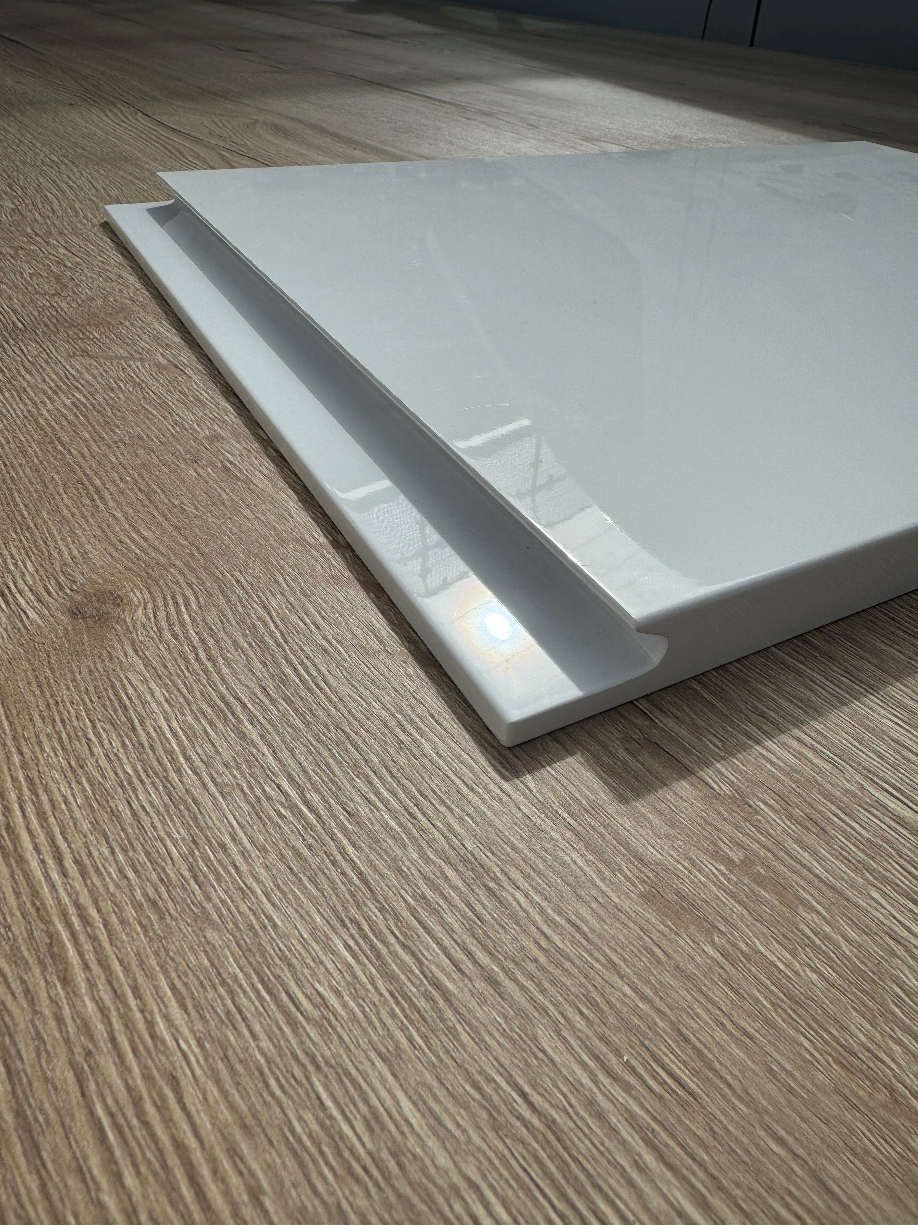 Levana White Gloss Kitchen Doors | Bright White Gloss Handleless Kitchen Doors | Aspin Collins
