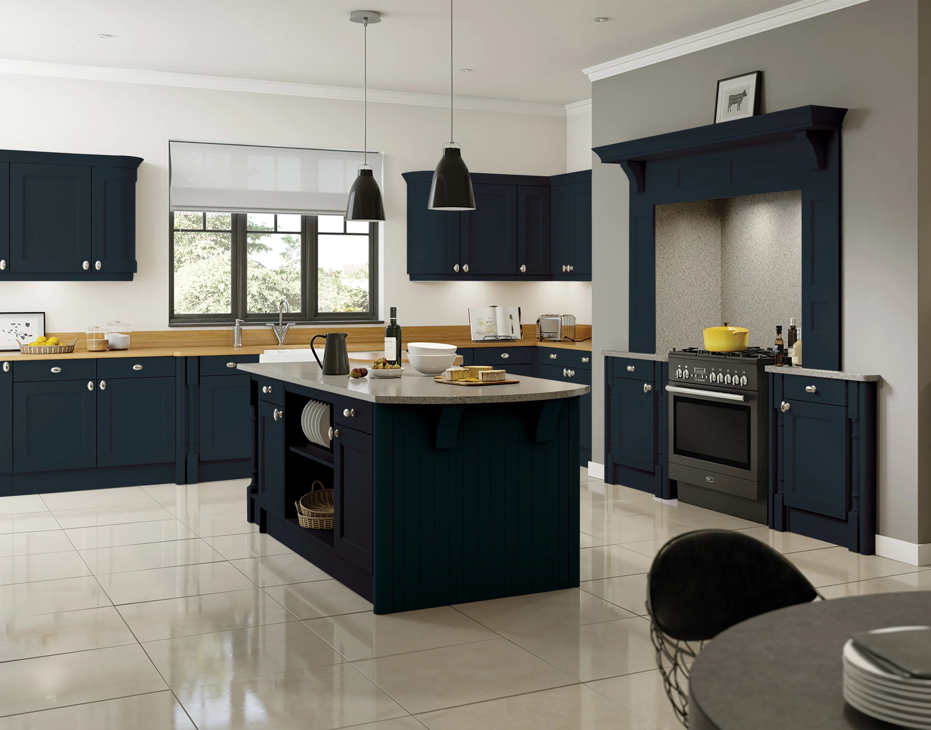 Indigo | Traditional Painted Shaker Kitchen Doors | Aspin Collins