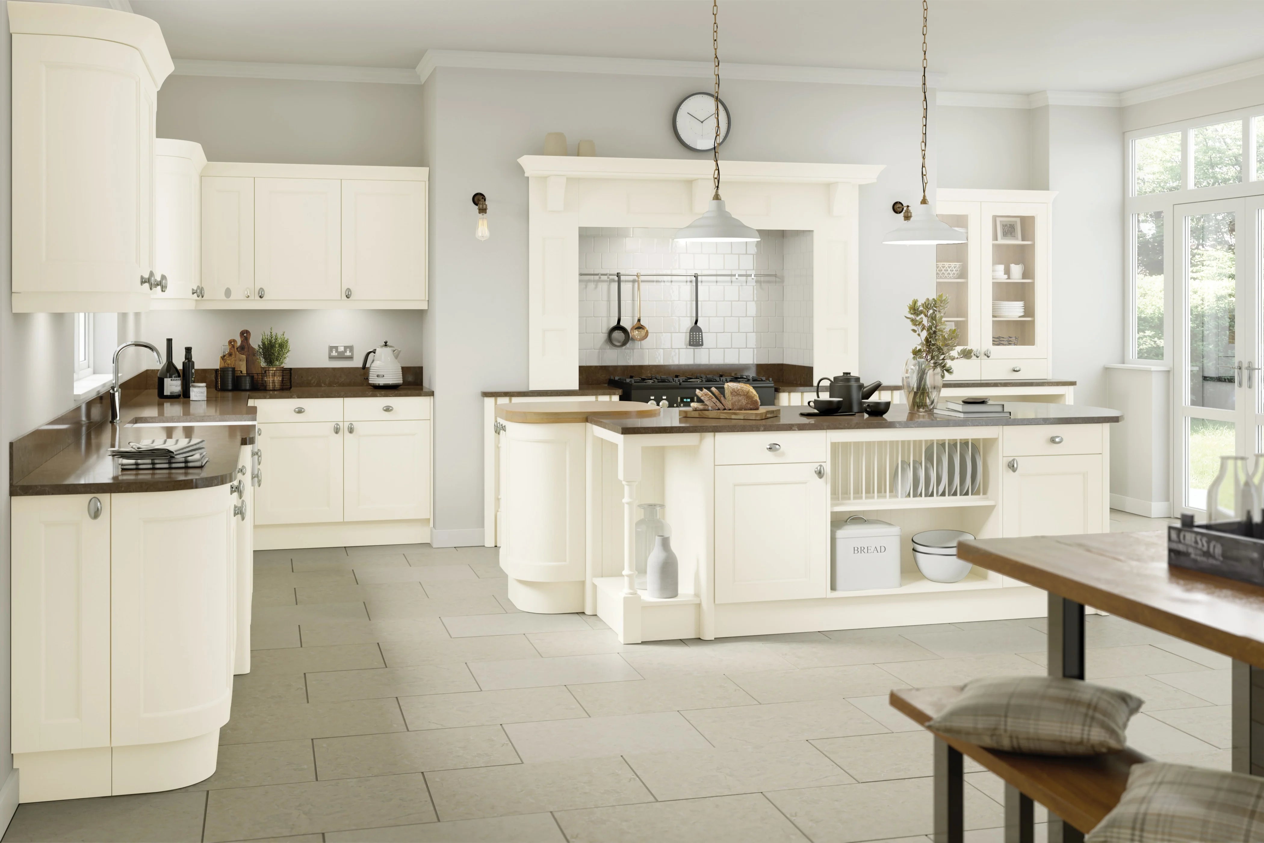 Porcelain | Traditional Painted Shaker Kitchen Doors | Aspin Collins