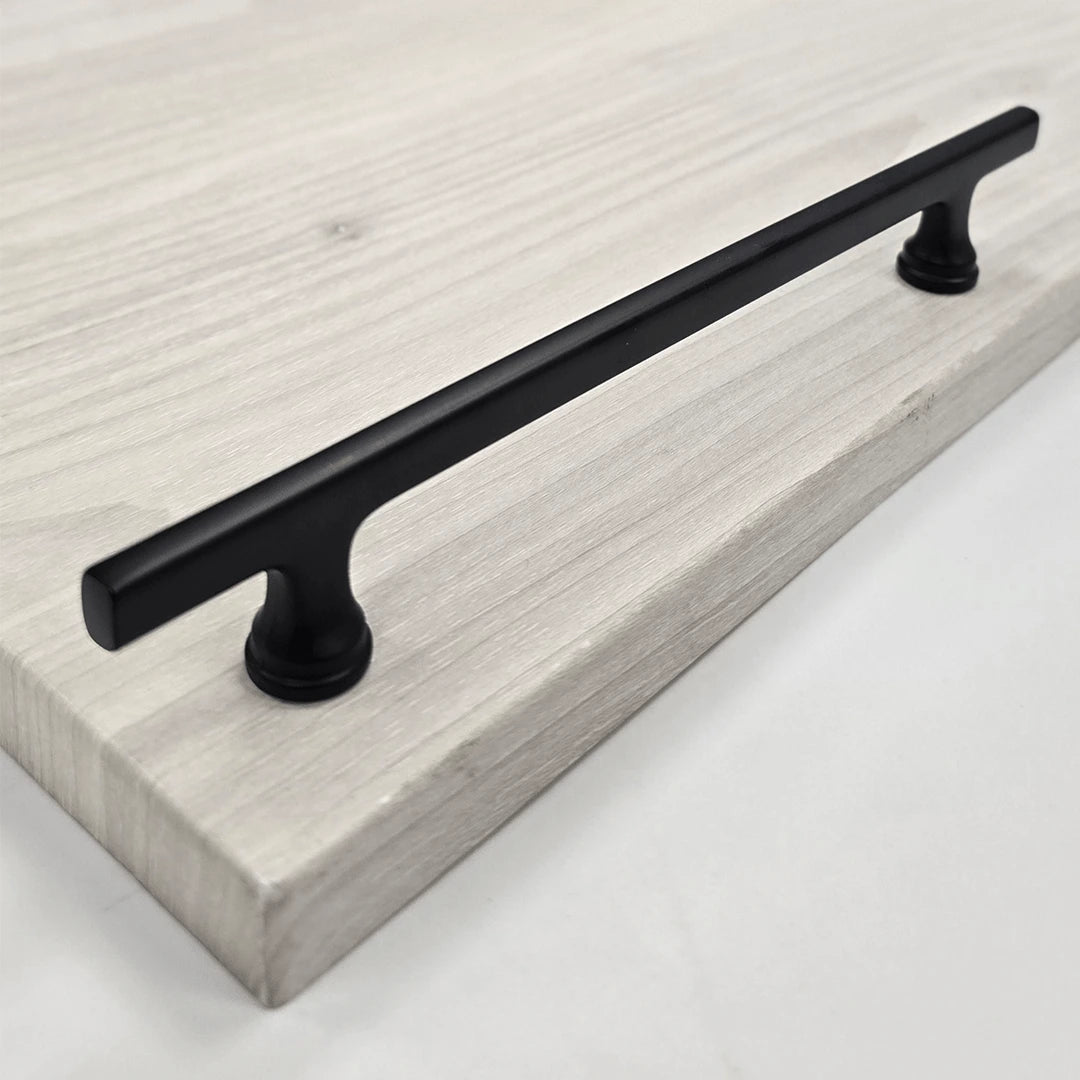 Alderley Slim T-Bar Handle with Matching Knob | Black | Aspin Collins