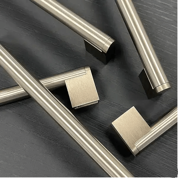 Halden Brushed Nickel D-Bar Pull Handle | Aspin Collins