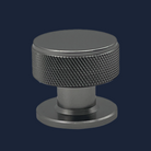 Knob Handle - Osaka Knurled Knob - Brushed Nickel/Black/Brushed Brass - Aspin Collins