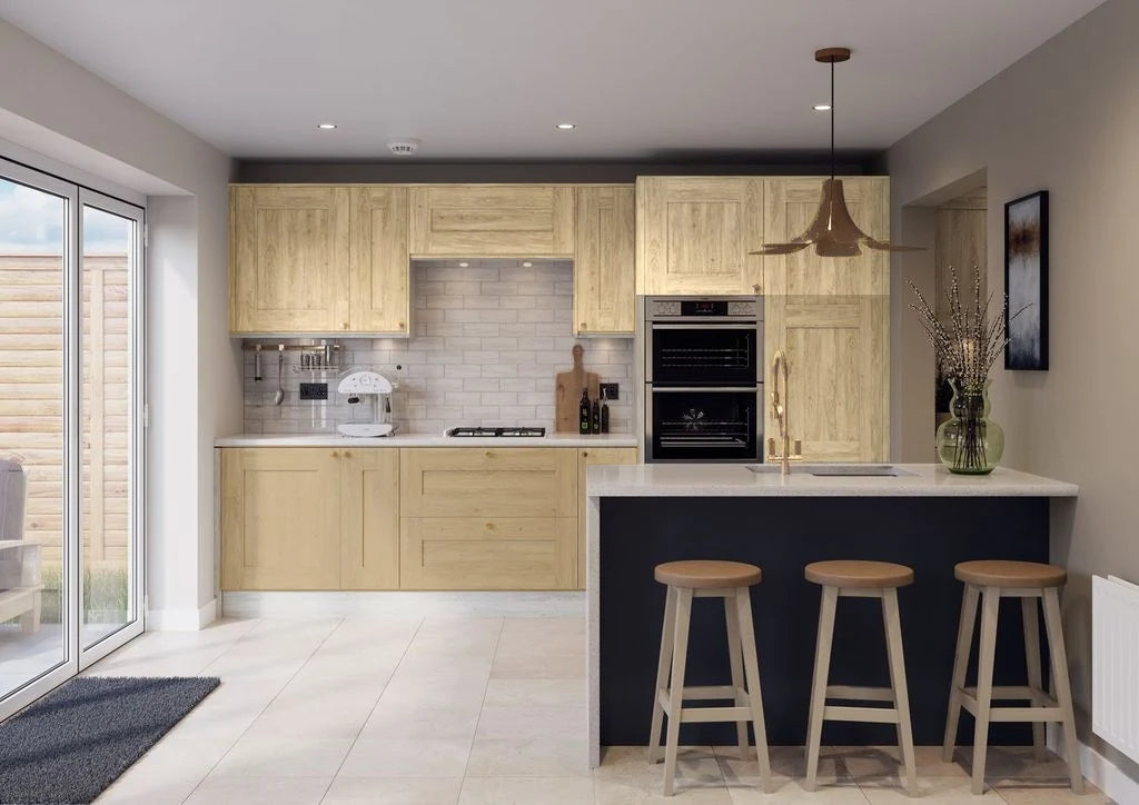 Casella Oak | Woodgrain Shaker Kitchen Doors | Aspin Collins