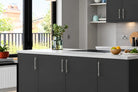 Charcoal Matt | Pre-Drilled Slab Kitchen Doors | Aspin Collins