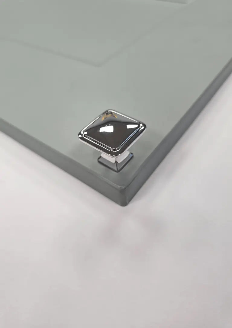 Thornbury Slim D-Handle with Matching Knob | Chrome | Aspin Collins