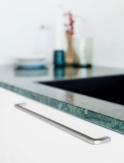 Compact - Soft Rounded Pull Handle | Inox Look | Aspin Collins