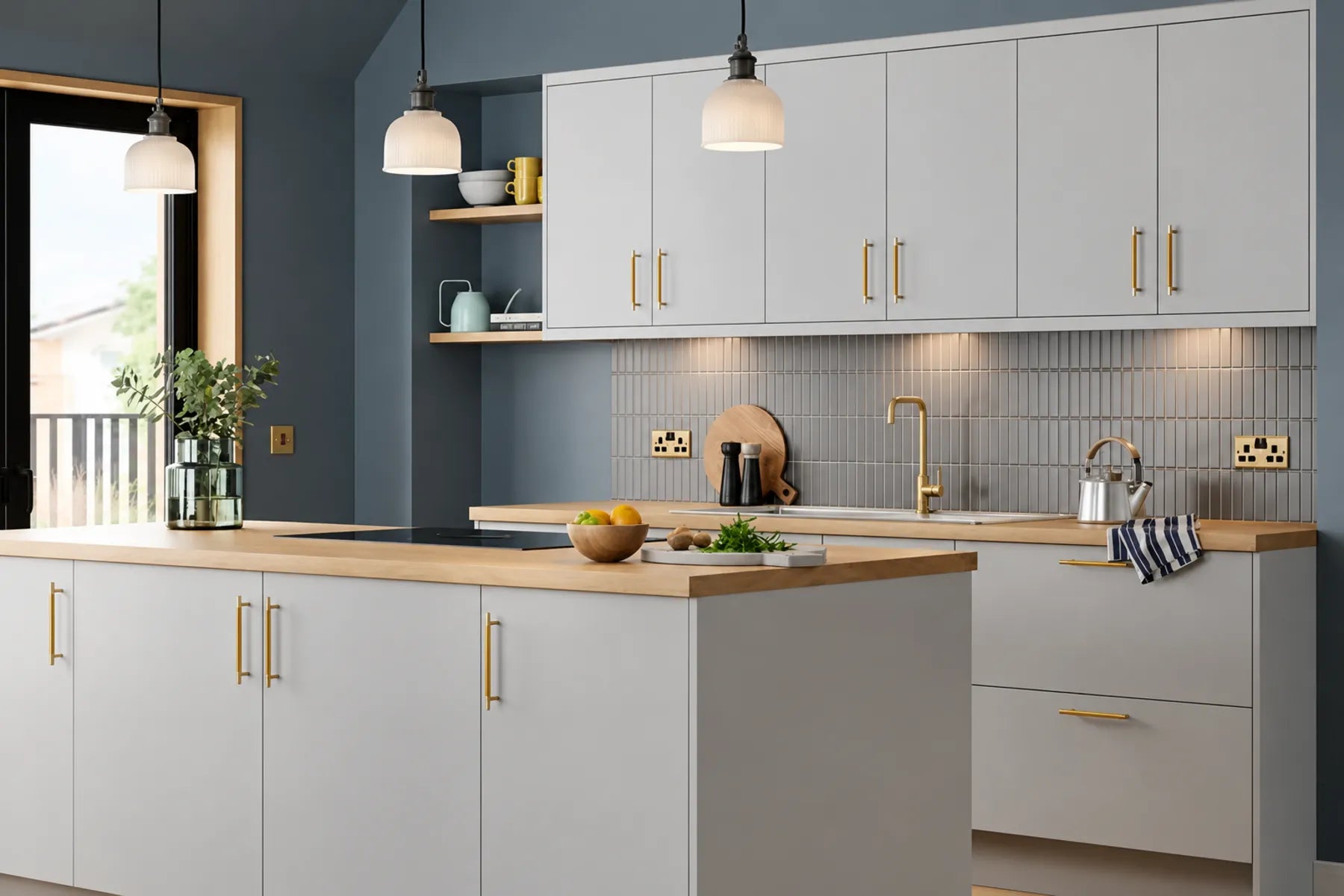 Dove Grey Matt | Pre-Drilled Slab Kitchen Doors | Aspin Collins