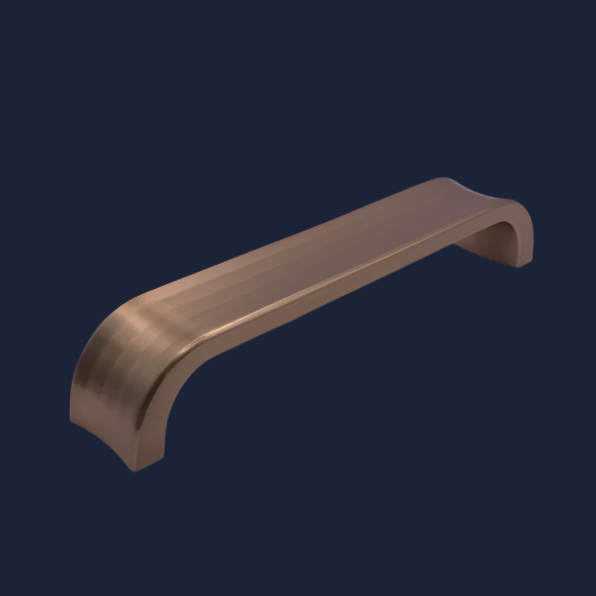 Kitchen Handle D Shape Curve Copper with Knob - Aspin Collins