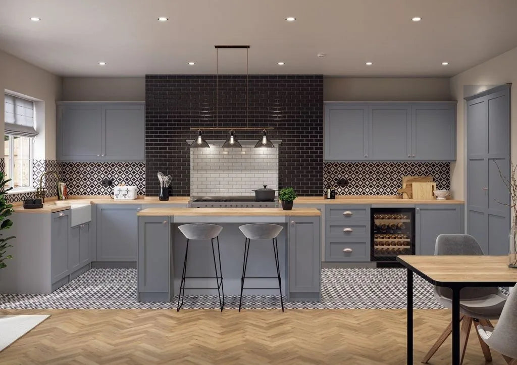 Dust Grey | Embossed Grain Shaker Kitchen Doors | Aspin Collins