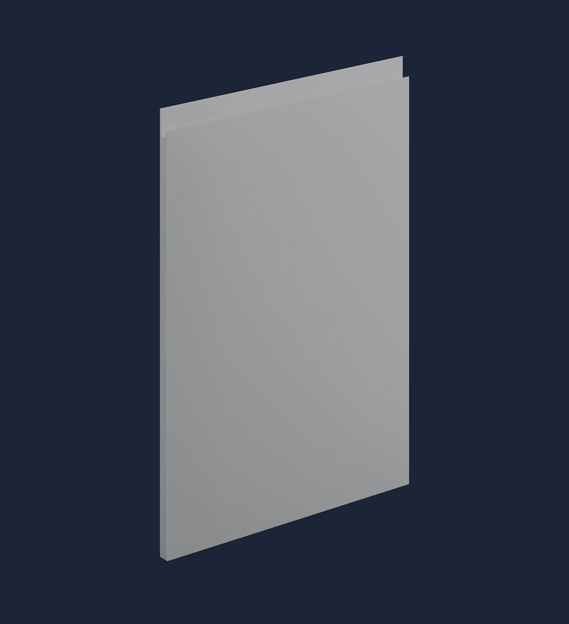 Dust Grey High-Gloss Handleless Kitchen Door | Levana | Aspin Collins