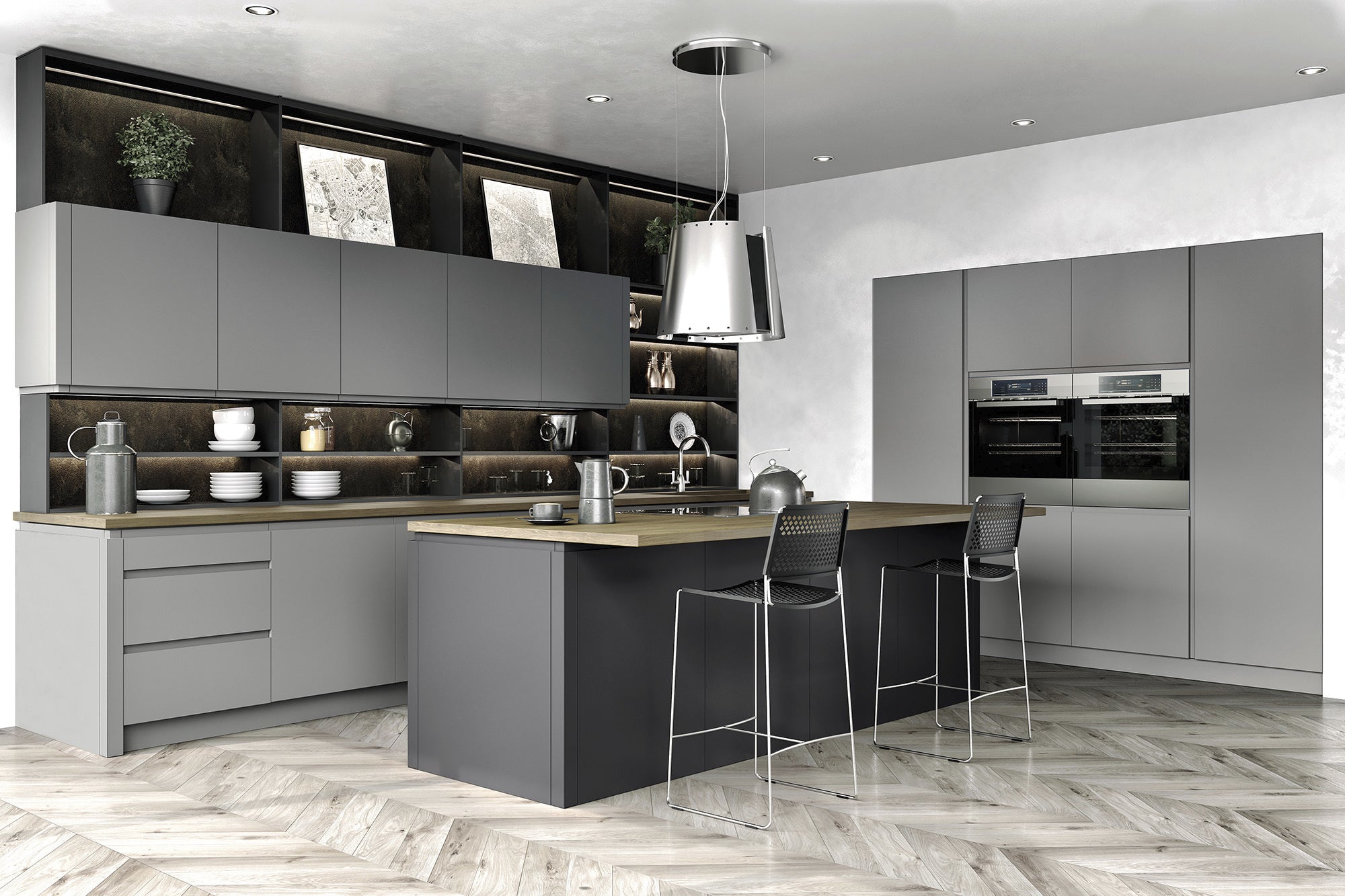 J-Pull Handleless Finishing Components | Dust Grey Matt | Aspin Collins