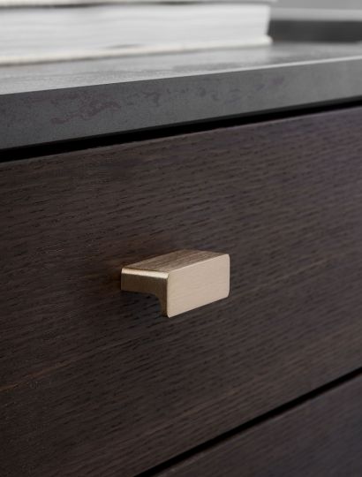 Elan - Slim Full-Height Handle & Knob | Brass, Black or Inox | Aspin Collins