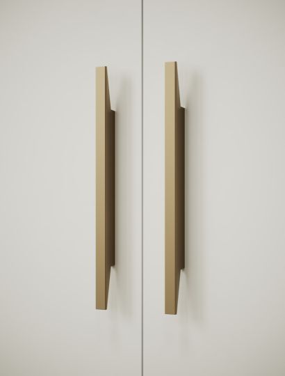 Facet - Prisma Angled Bar Handle | Matt Black, Brass & Bronze | Aspin Collins
