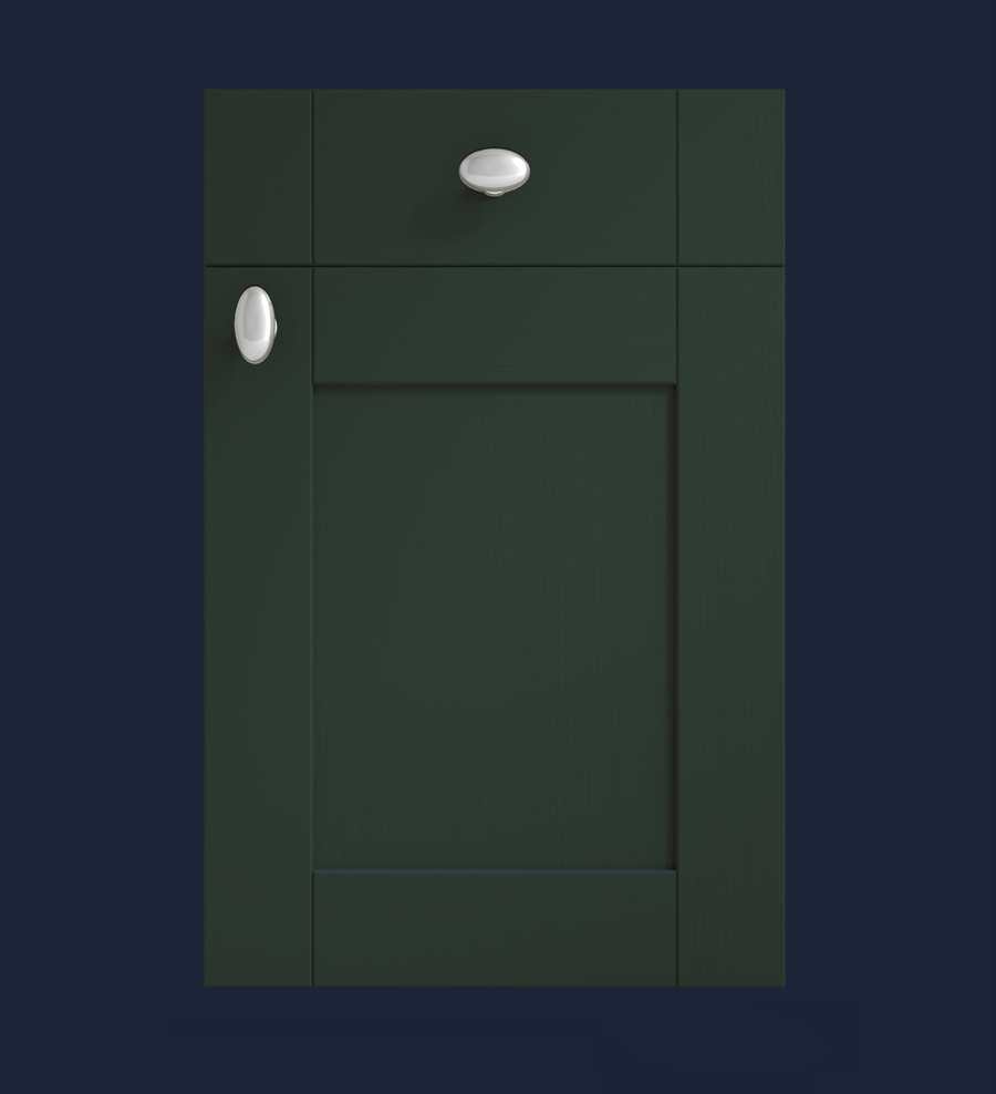 Shaker Kitchen Door - Chantilly Range - Fir Green | Aspin Collins