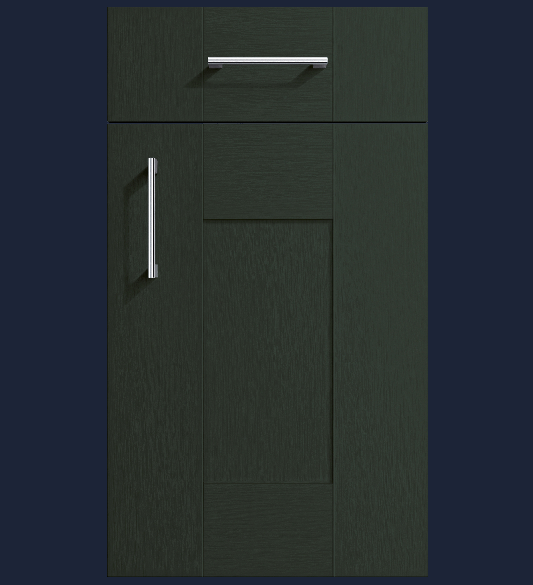 Woodgrain Shaker Drawer Fronts | Fir Green | Aspin Collins