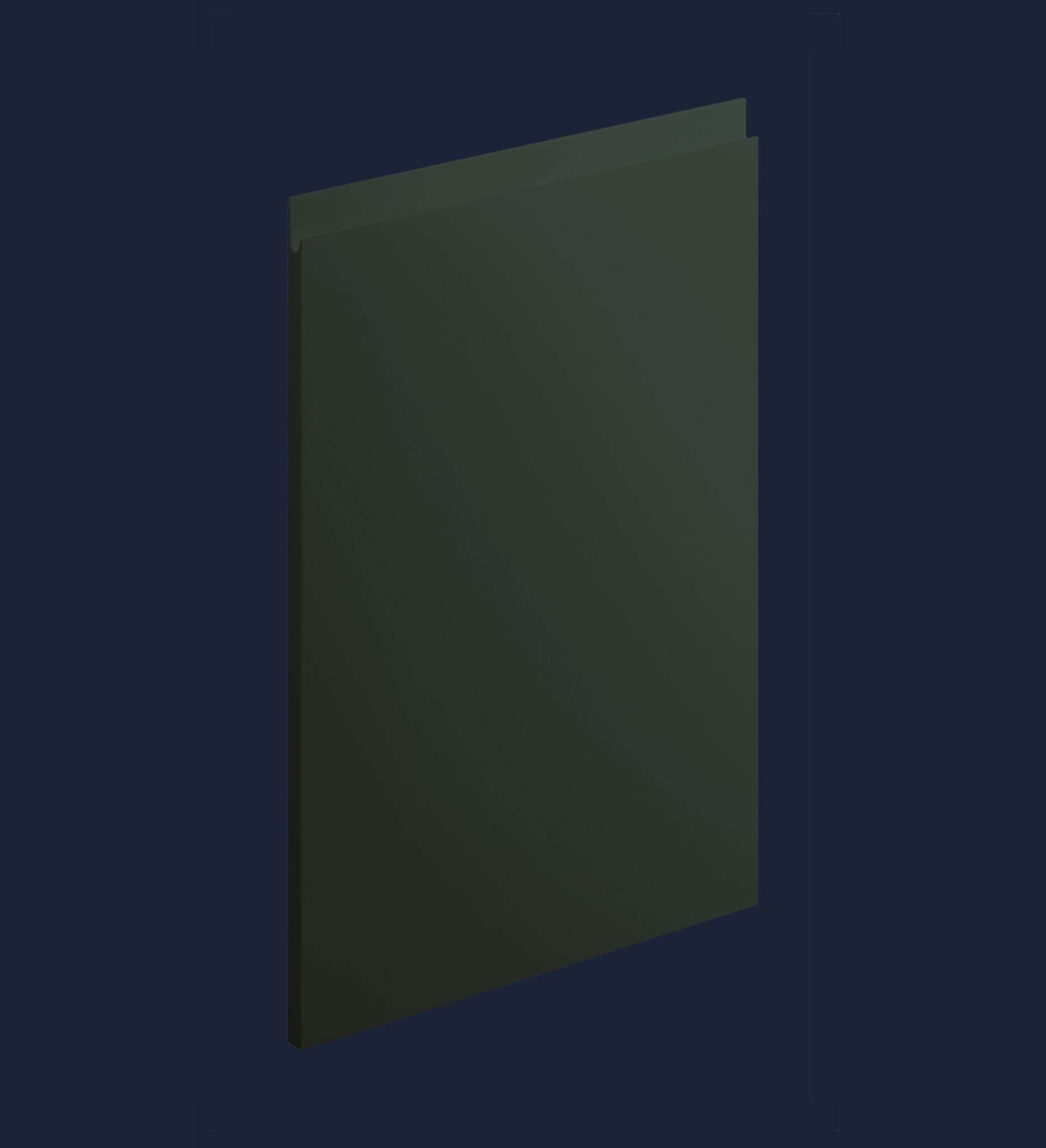 Levana Fir Green Matt Kitchen Doors | Deep Green Handleless Matt Kitchen Doors