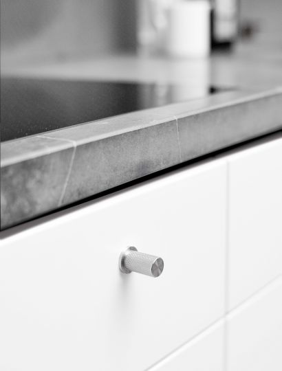 Harlequin Small - Textured Grip Knob | Silk Polished | Aspin Collins