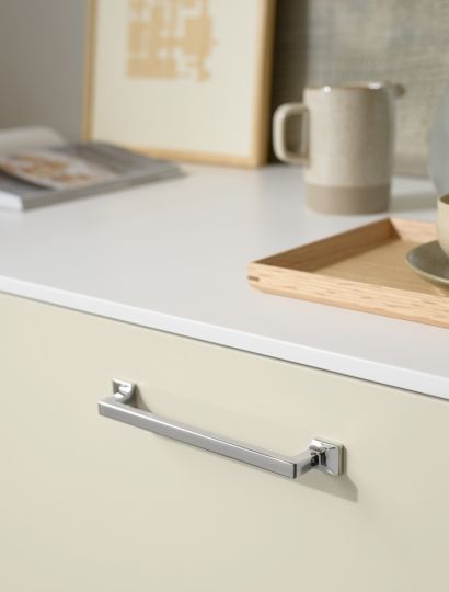 Heritage - Classic Square Feet Handle & Knob | Nickel, Brass or Gun Metal | Aspin Collins
