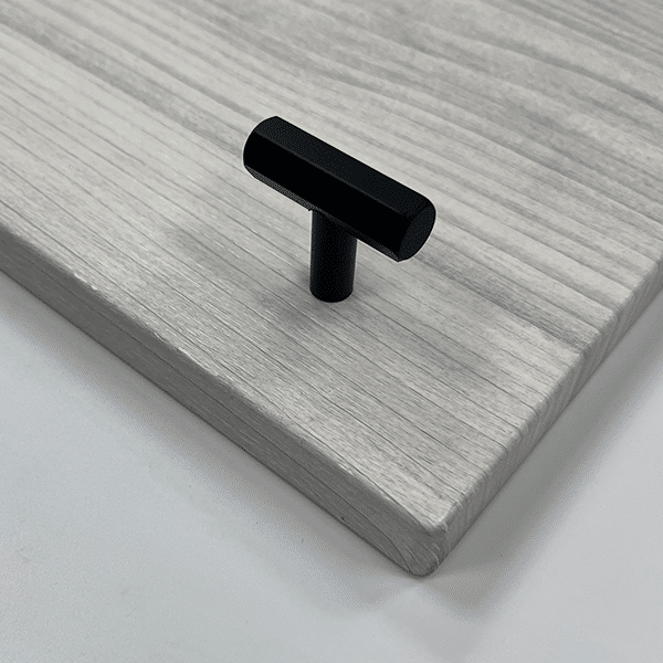 Hex Style T Bar Handle & Knob | Eldente | Cabinet Pull Black & Gold | Aspin Collins