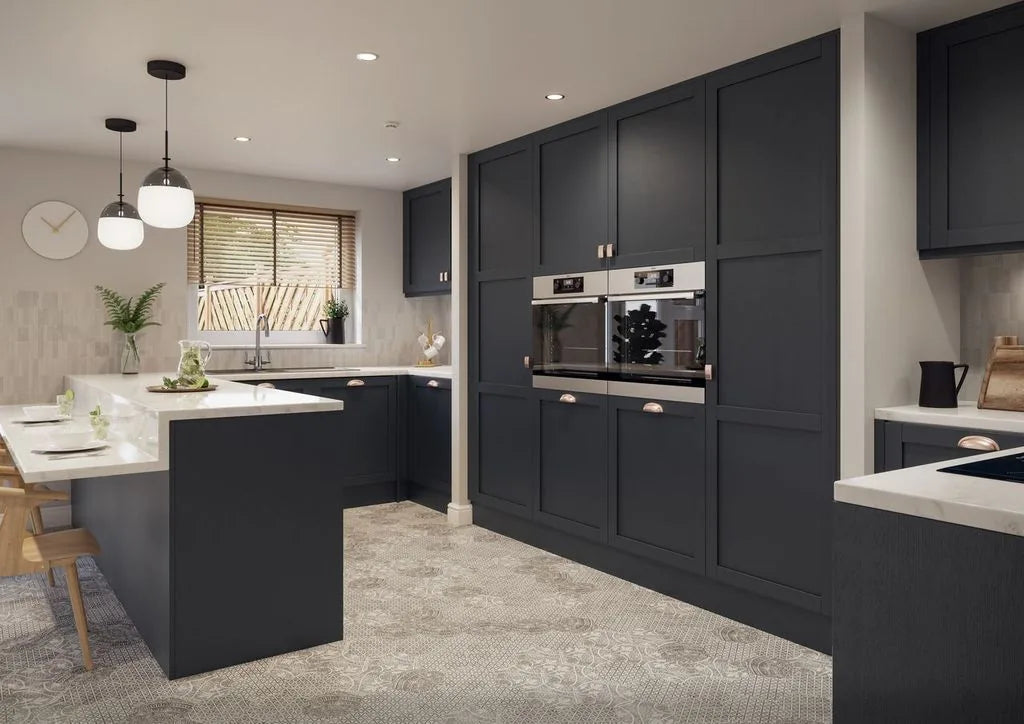 Indigo | Embossed Grain Shaker Kitchen Doors | Aspin Collins