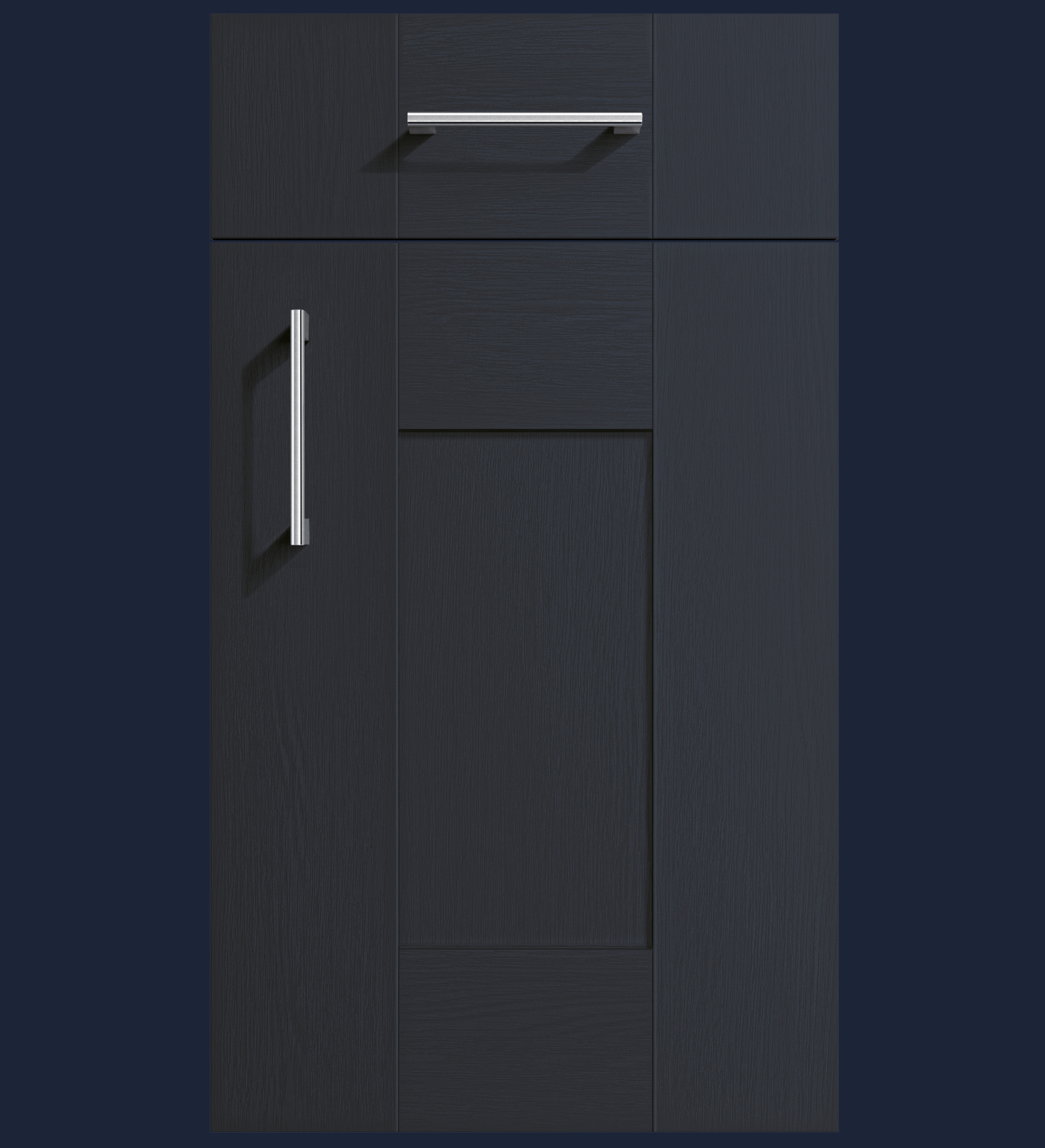 Woodgrain Shaker Drawer Fronts | Indigo| Aspin Collins