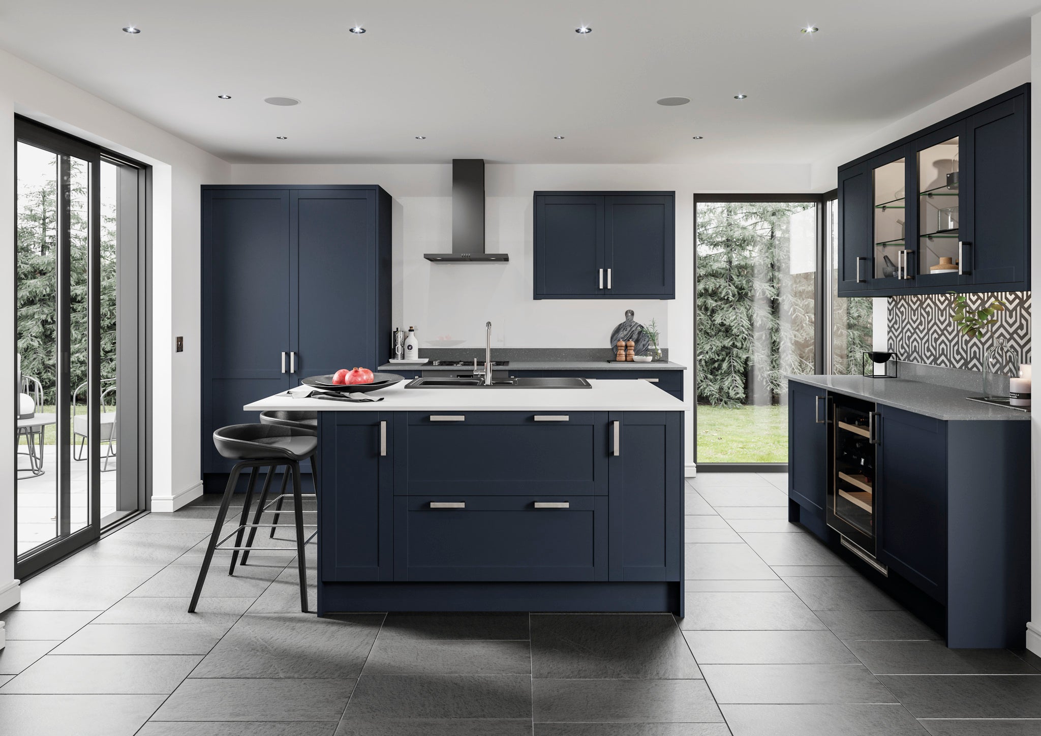 Kitchen Door - Windsor - Indigo - Aspin Collins