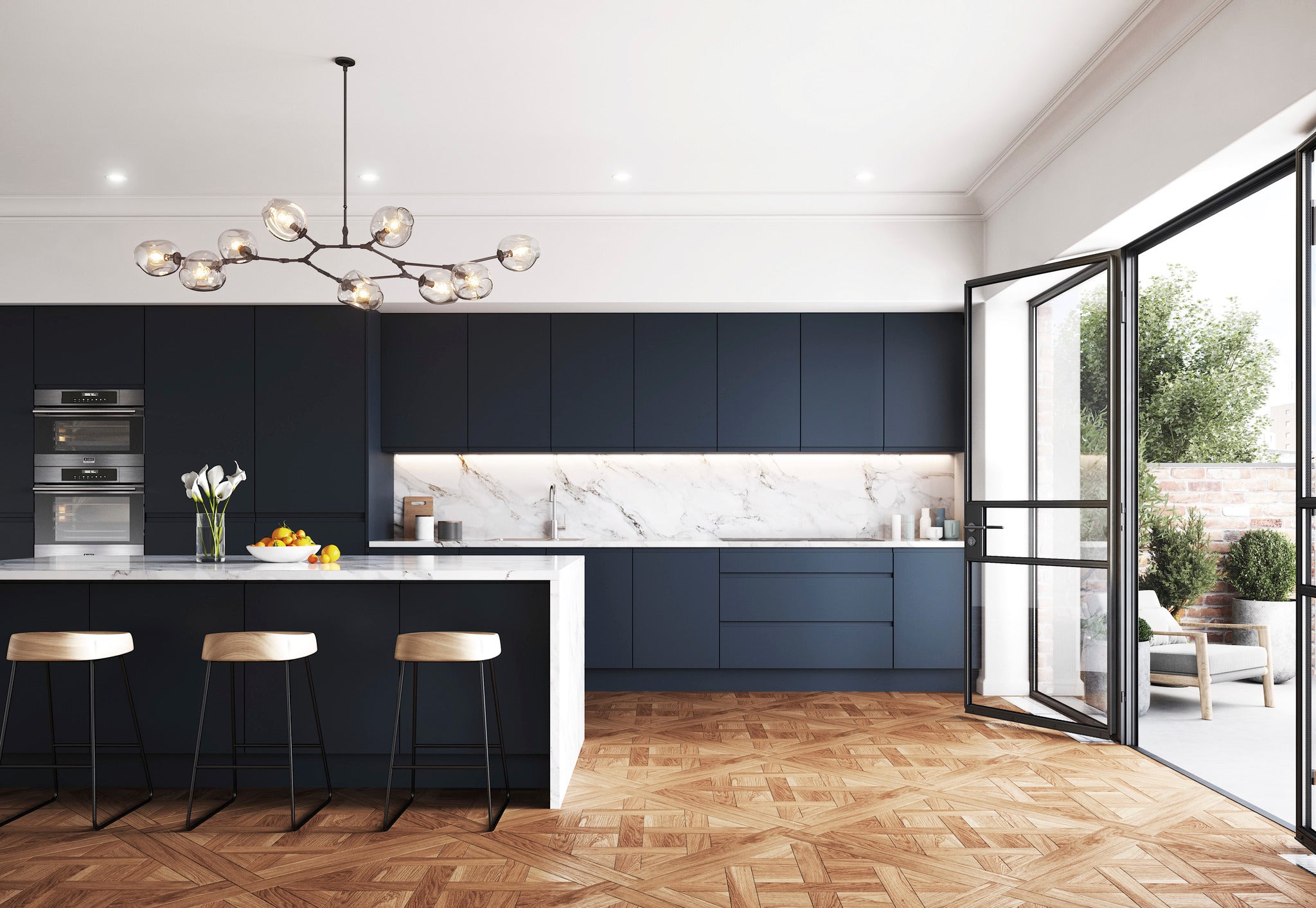 J-Pull Handleless Finishing Components | Indigo Matt | Aspin Collins