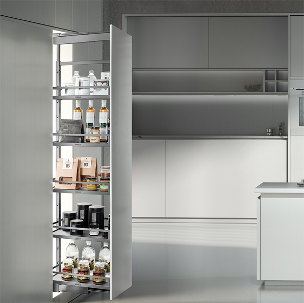 Kitchen Storage - 300mm Pull Out Larder Storage - Aspin Collins