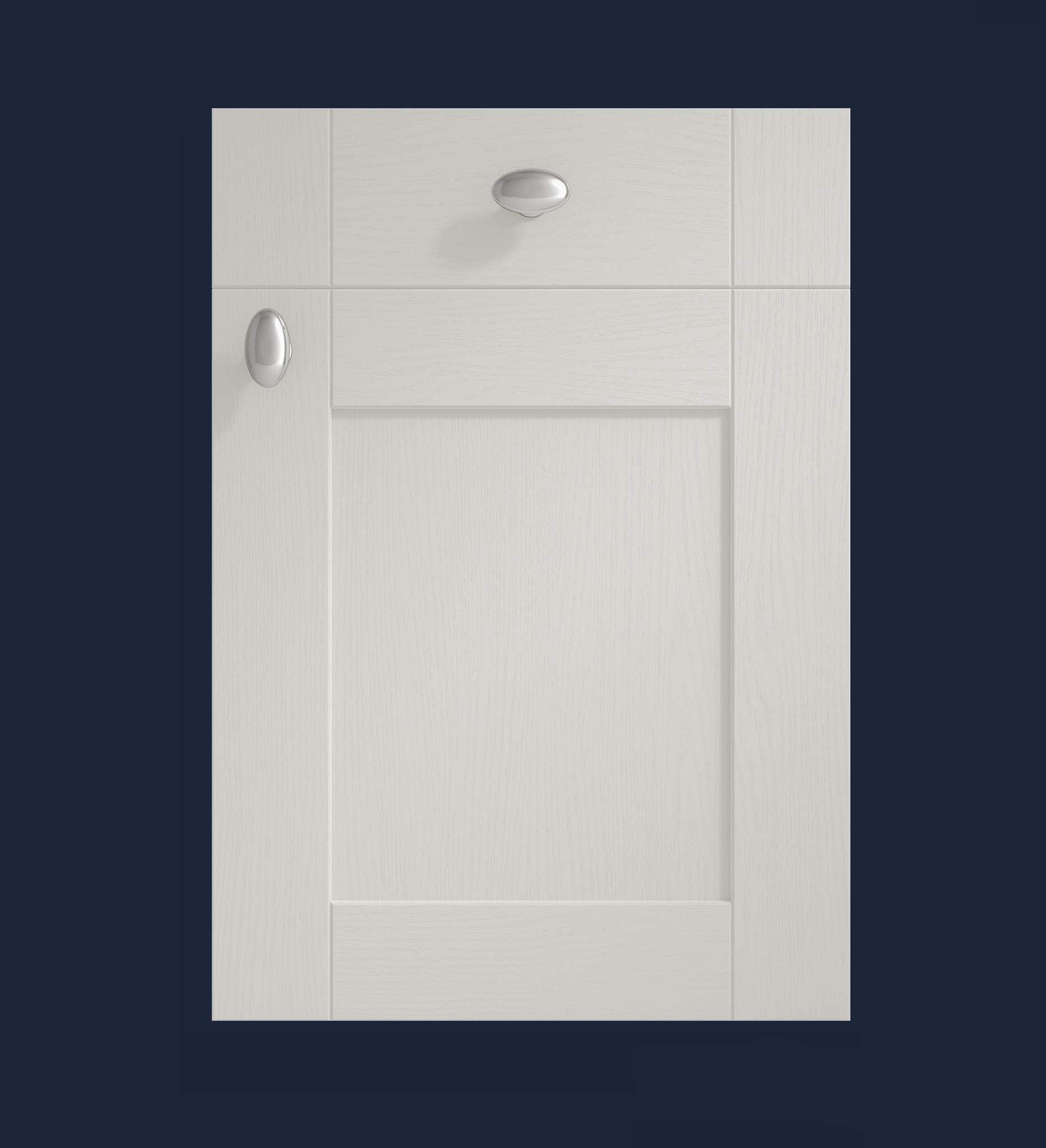 Light Grey | Wide Frame Solid Wood Shaker Kitchen Door | Aspin Collins