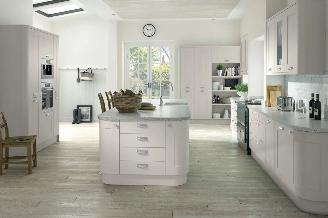 Mussel | Bold Frame Matt Shaker Kitchen Doors | Aspin Collins