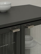 Punto - Sleek Concave Handle & Knob Set | Matt Black or Matt Nickel | Aspin Collins