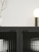 Punto - Sleek Concave Handle & Knob Set | Matt Black or Matt Nickel | Aspin Collins