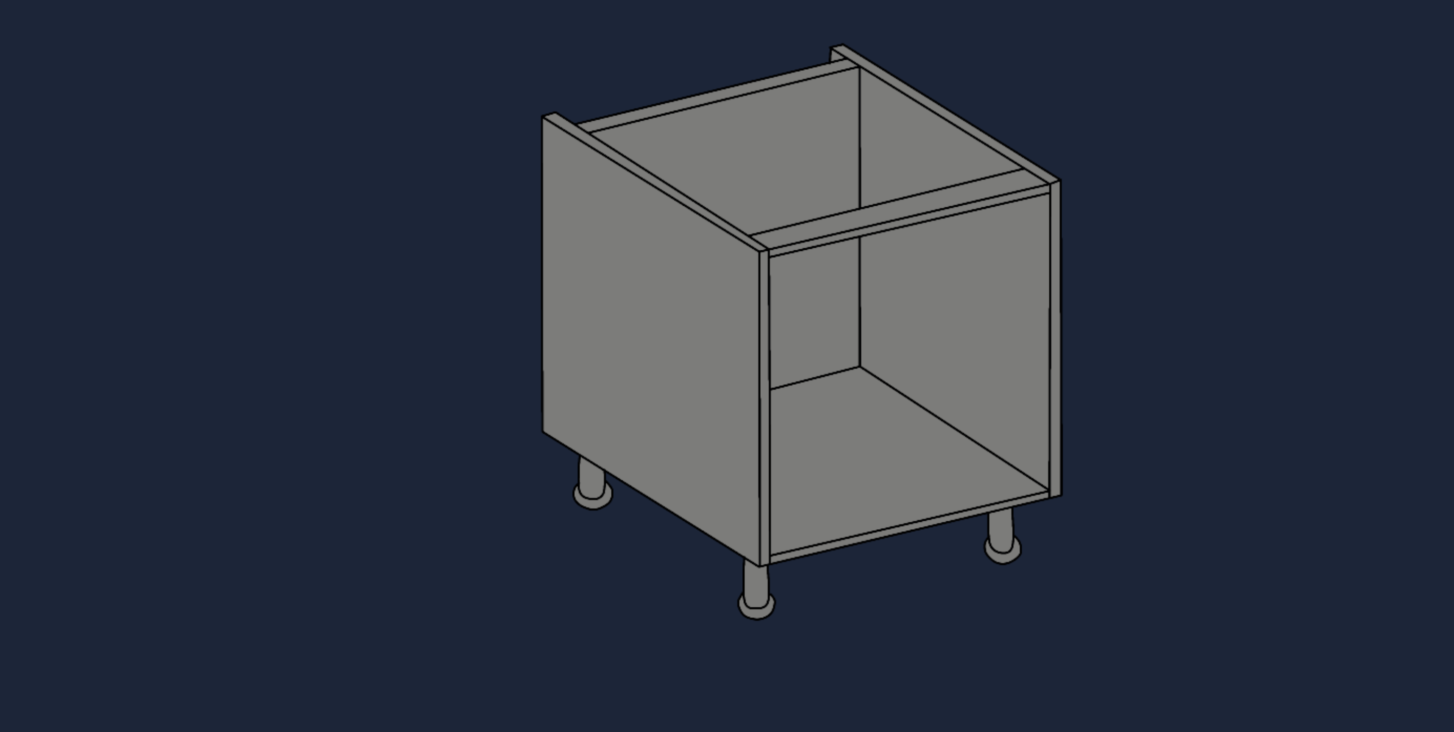 Belfast sink base unit in Dust Grey — 600mm Quickcab kitchen cabinet