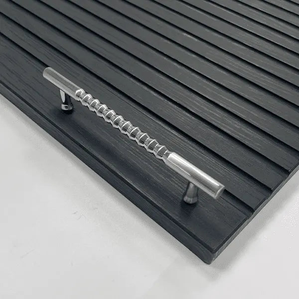 Kelmscott Spiral-Ribbed Bar Handle | Brushed Nickel | Aspin Collins