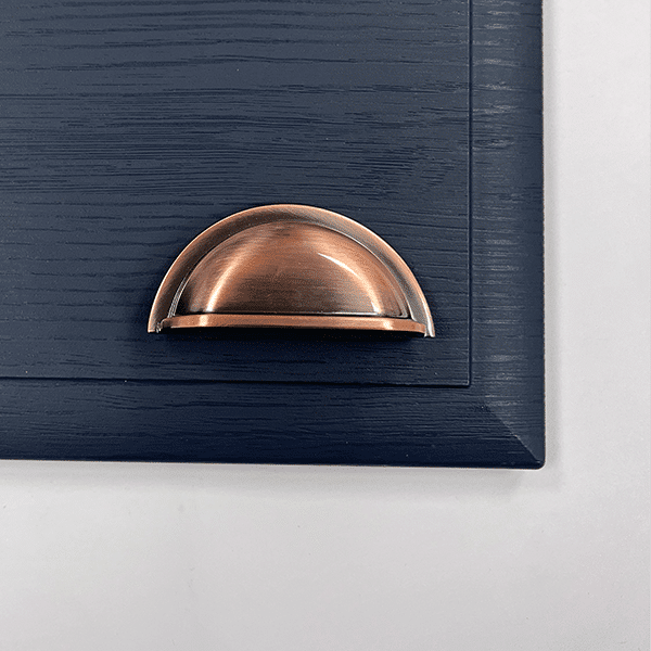 Dome Cup Handle – Fairmont | Vintage Brass Cupboard Pull | Aspin Collins