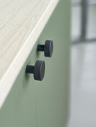 Simon - Knurled Cylinder Knob | Black Powder Coated or Inox Look | Aspin Collins