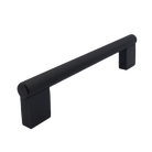 Knurled Bar Pull Handle - Brushed Nickel/Black - Aspin Collins