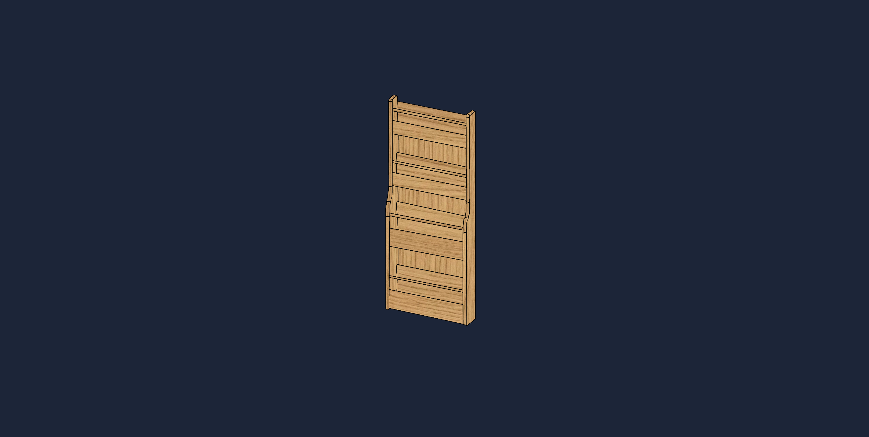 Solid oak 4-shelf spice rack — Aspin Collins Butler's Pantry accessory