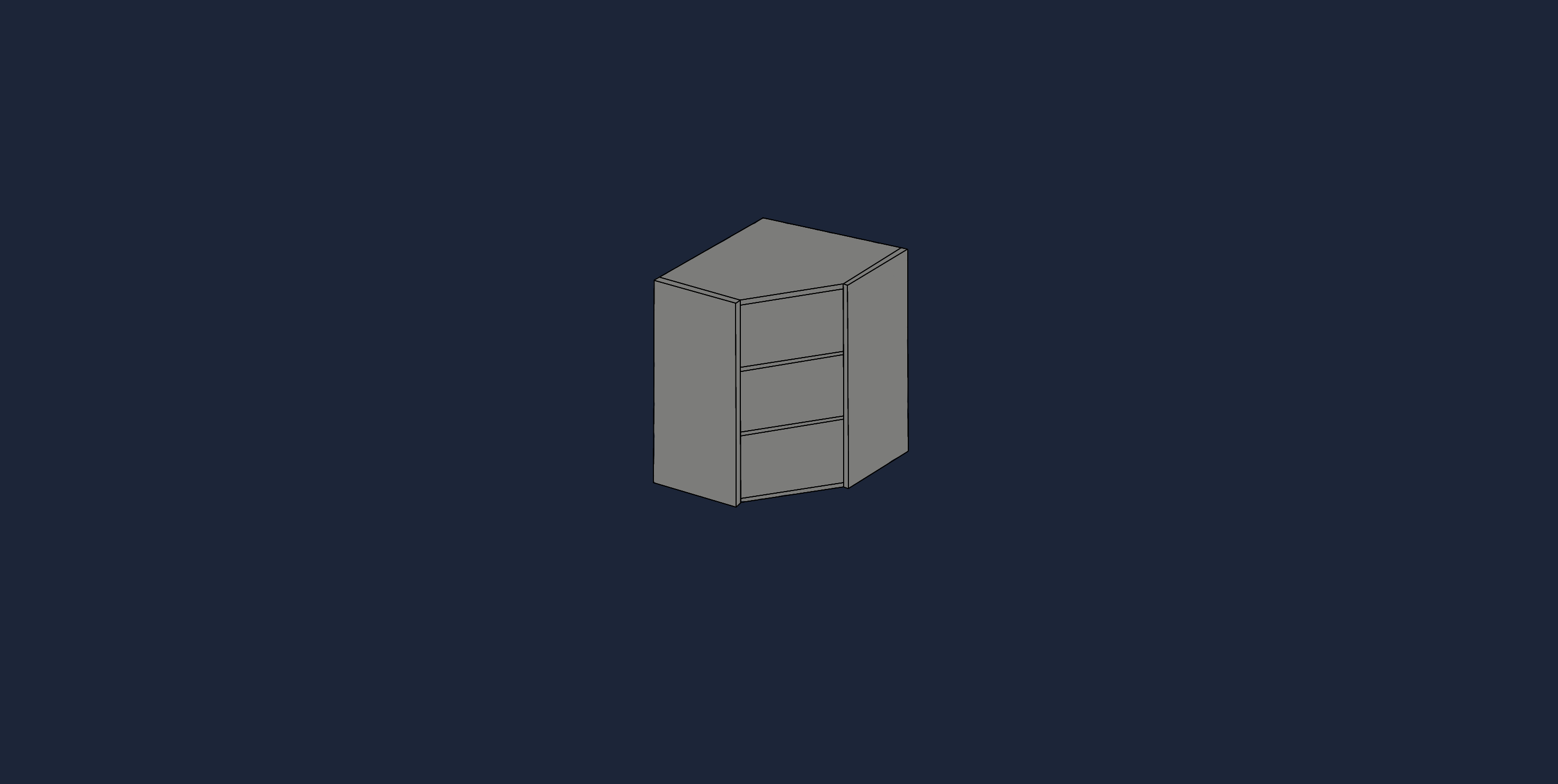 Kitchen Cabinet - Quickcab Tall L Shaped Corner Wall Unit - Aspin Collins
