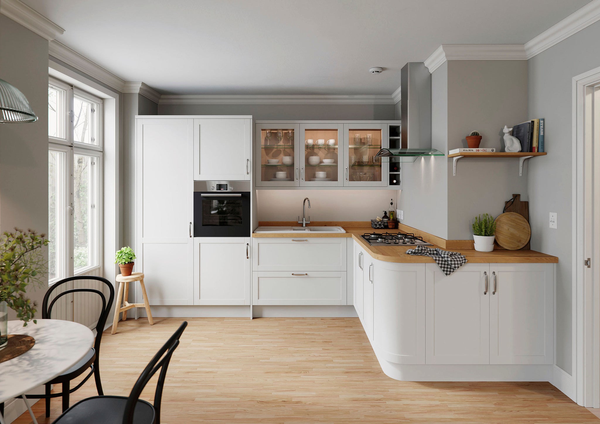 Kitchen Door - Windsor - White - Aspin Collins