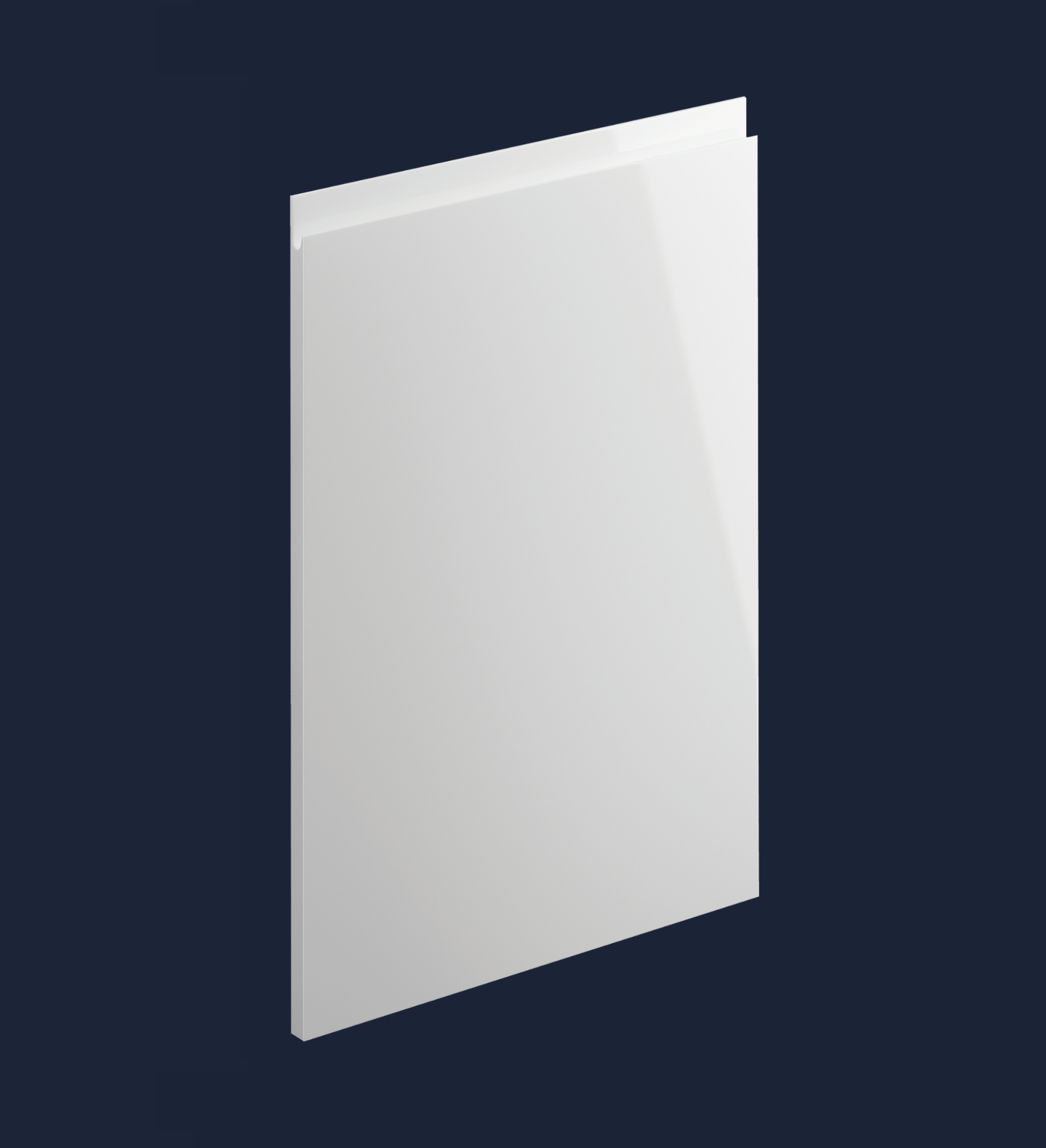Levana White Gloss Kitchen Doors | Bright White Gloss Handleless Kitchen Doors | Aspin Collins