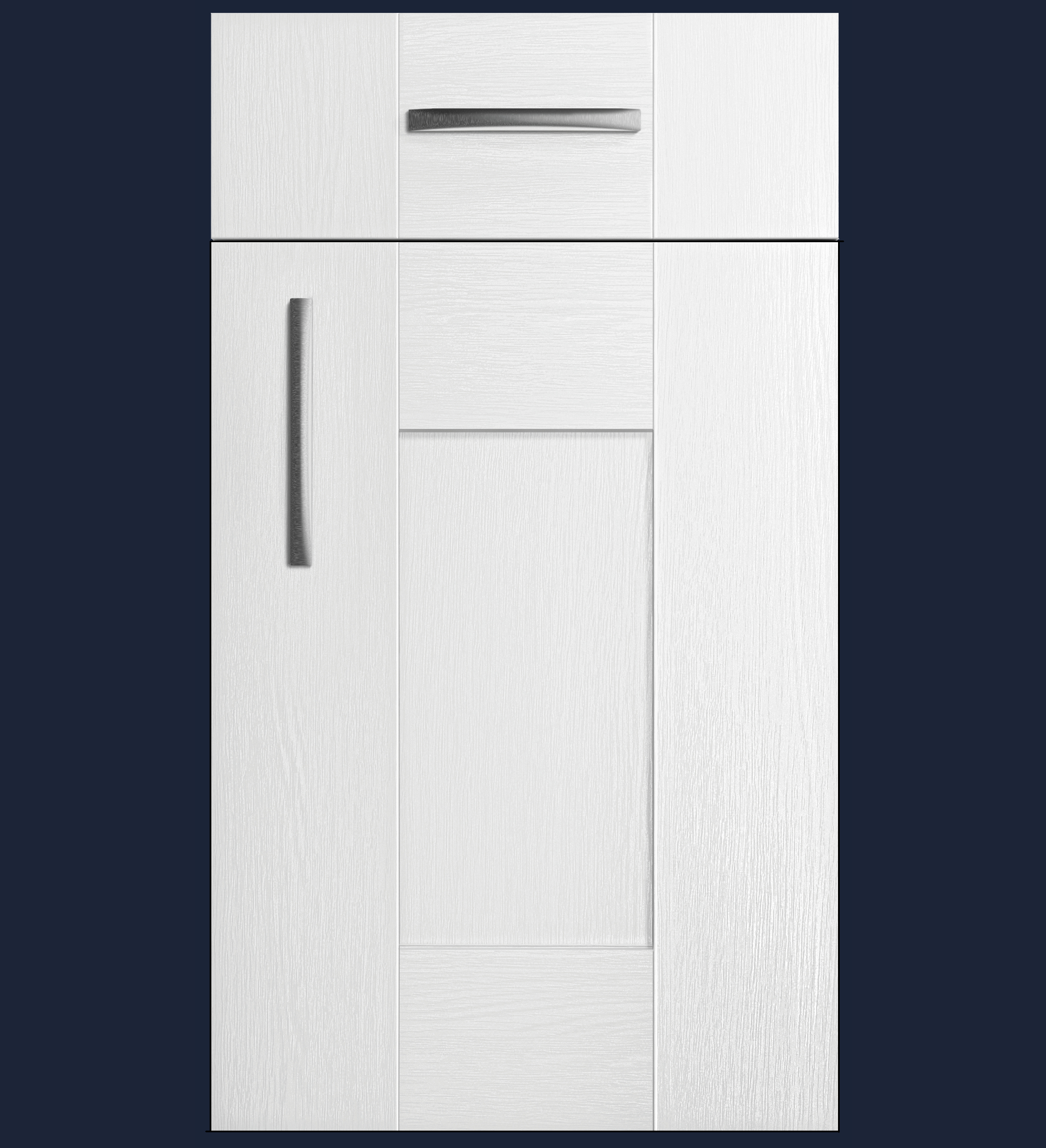 Woodgrain Shaker Drawer Fronts | White | Aspin Collins