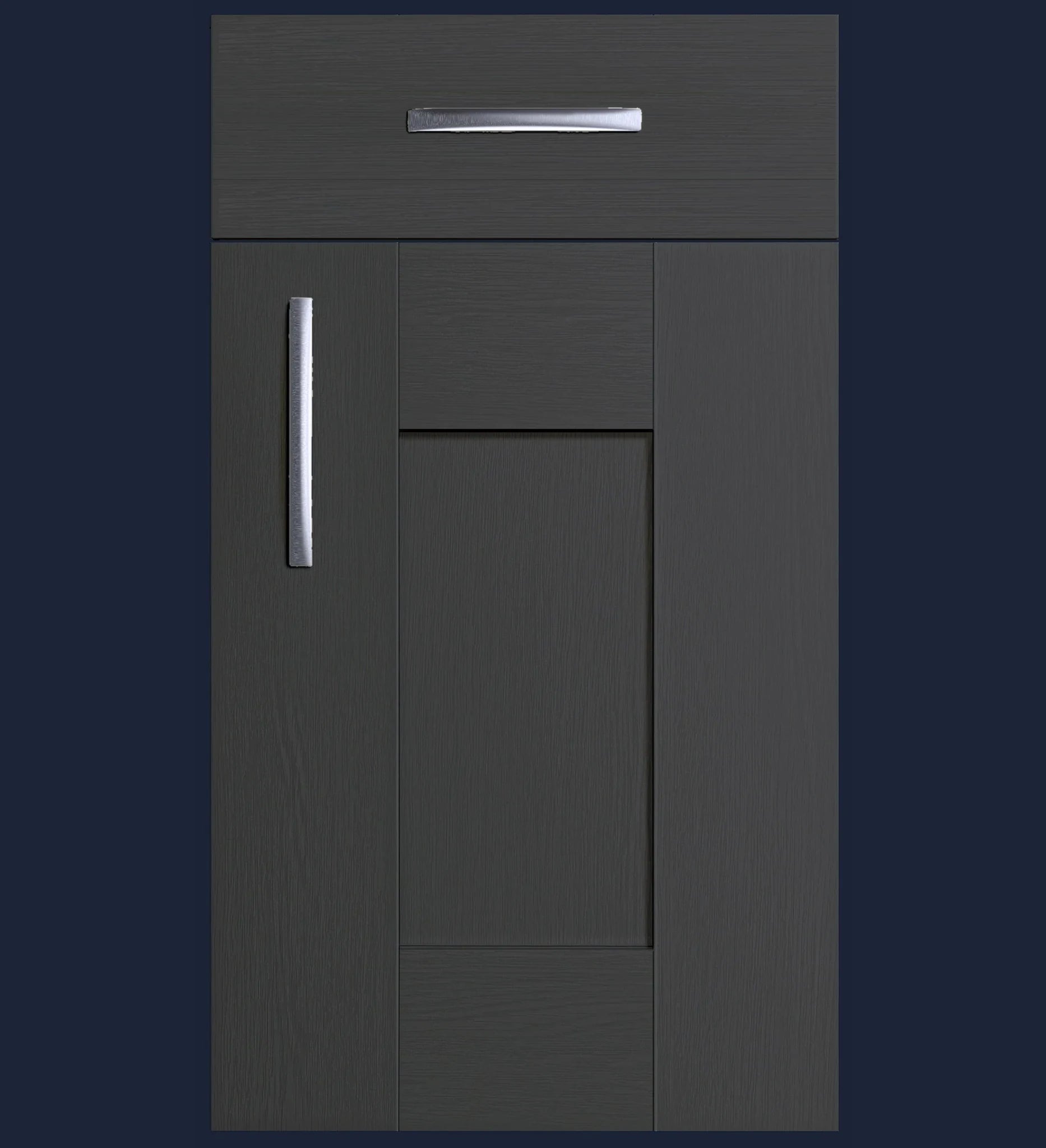 Woodgrain Shaker Drawer Fronts | Graphite | Aspin Collins