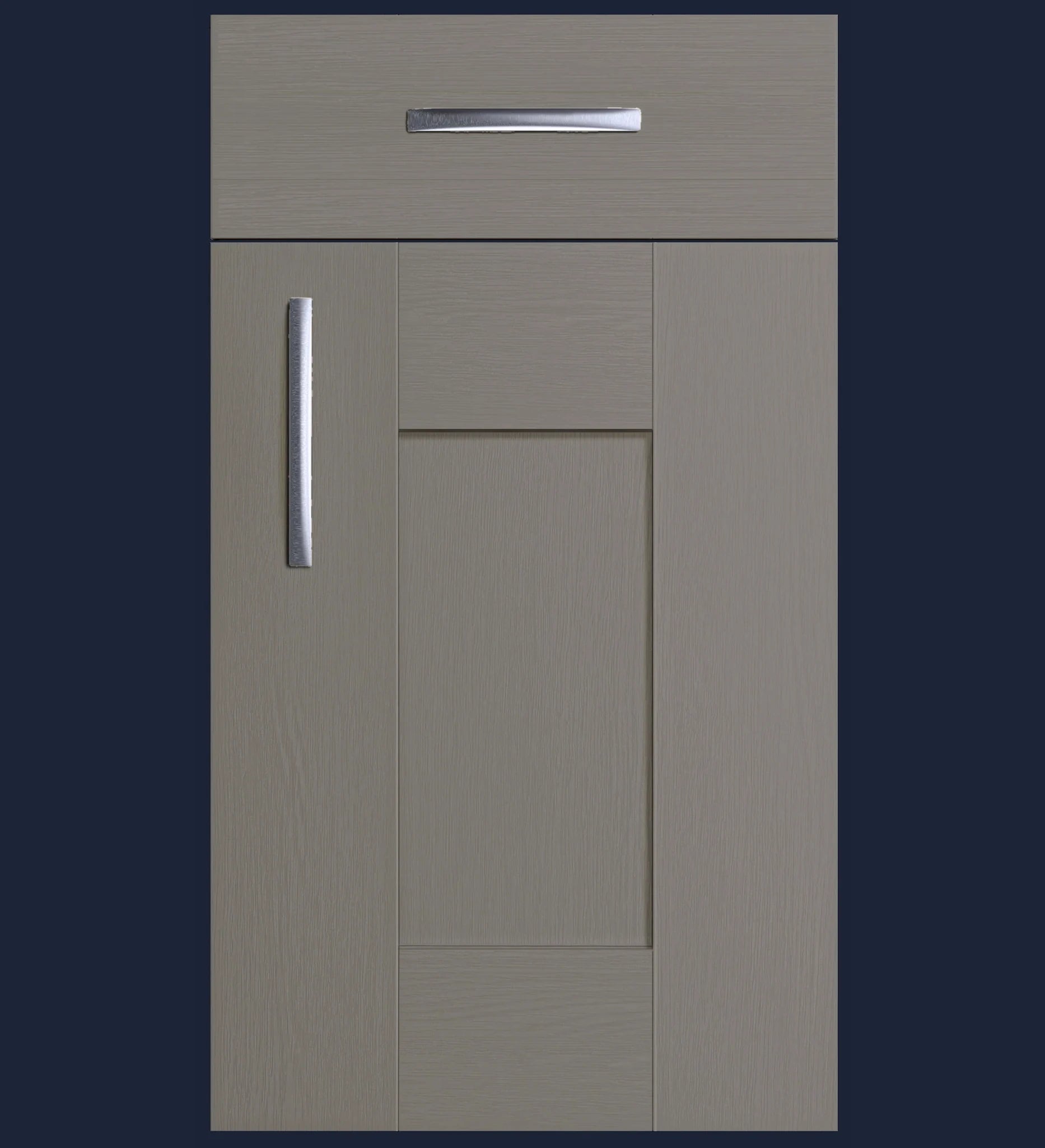 Woodgrain Shaker Drawer Fronts | Stone Grey | Aspin Collins